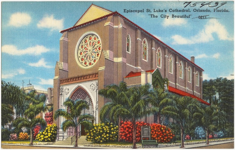 This postcard depicts the partially-completed church in the 1930s or 1940s. Image obtained from digitalcommonwealth.org. 