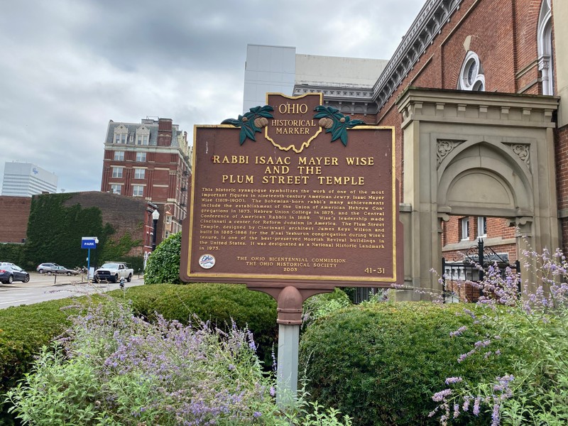 Historical Marker for Plum Street Temple