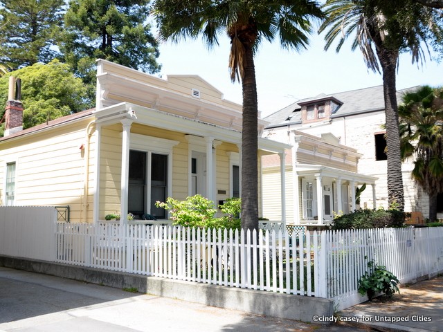 A shot of one of the cottages from the side.