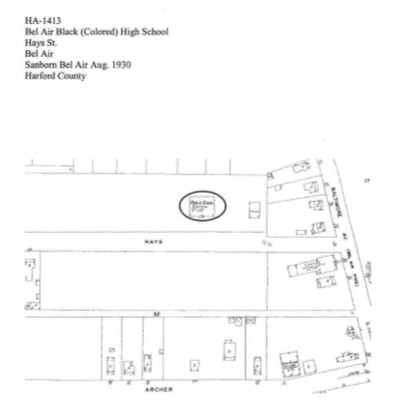 Map showing the location of the school on Hays Street