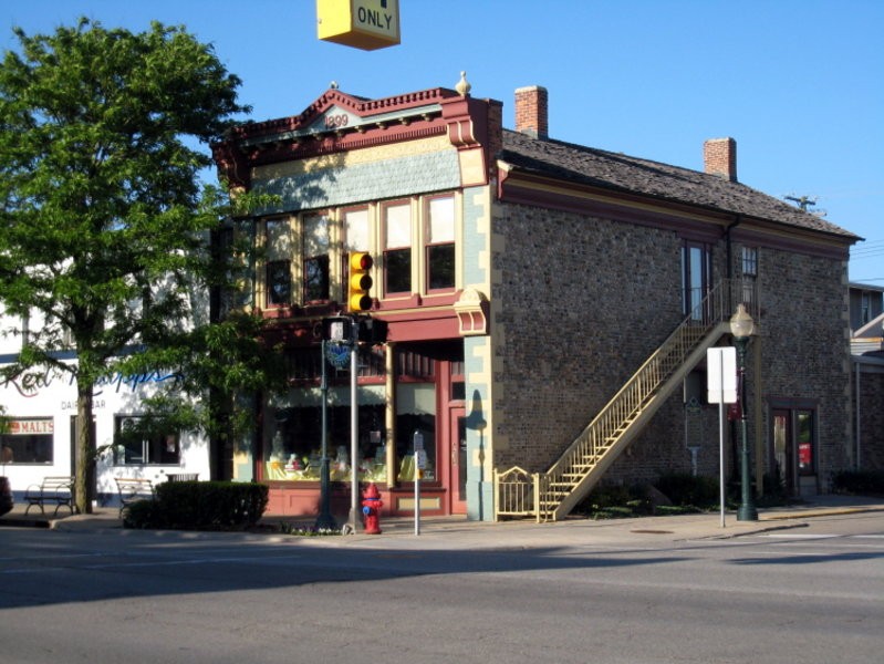 Rollin Sprague building, west and south elevations, 2011.