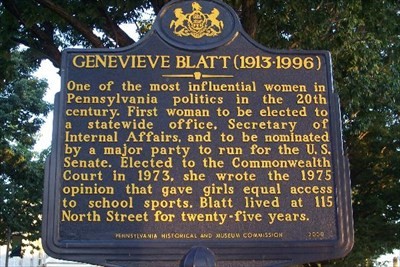 Genevieve Blatt Historical Marker