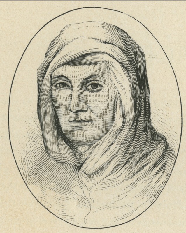 Engraving of Elizabeth Russell, courtesy of the Library of Virginia.