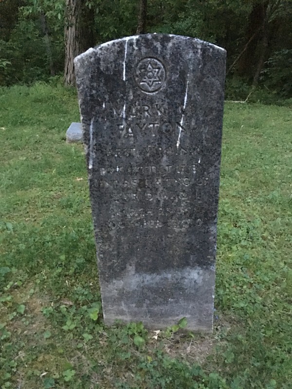 Headstone at Mud River Baptist Church Cemetery