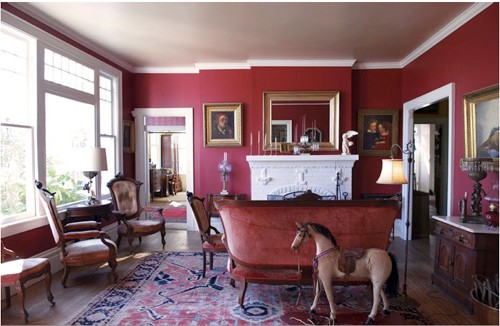 Inside one of the rooms of the house.