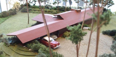 A model of Wright's Zimmerman House.