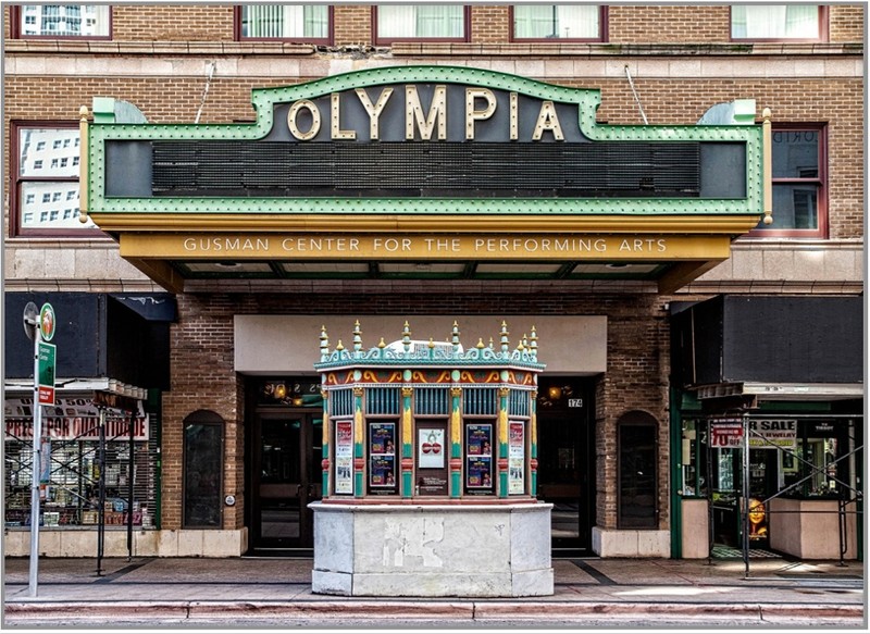 Exterior of the Olympia Theater today. Image obtained from olympiatheater.org. 