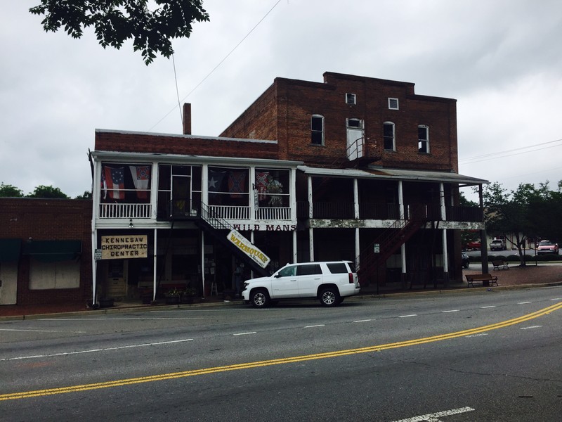 Early twentieth century buildings that were constructed between 1907 and 1908. Buildings like these provided travelers and residents a place to shop and dine.