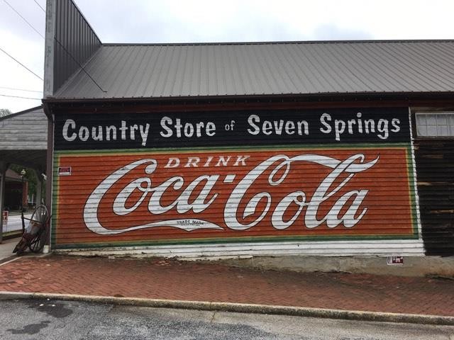 Coca-Cola painting on the right side of the side