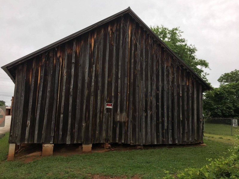 The very back side of the house