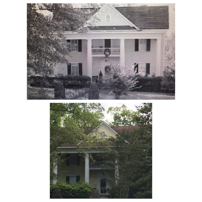 A comparison of an earlier photo taken of the Lemon House versus today.