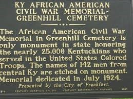 Plaque commemorating African American Civil War soldiers.