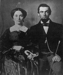 John Casement and Frances Jennings on their wedding day, October 15, 1857