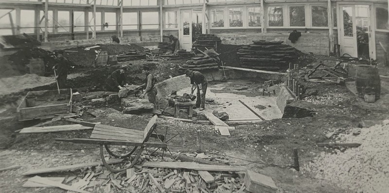 Original construction of the conservatory