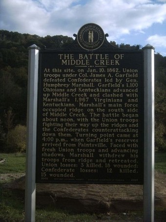 This historic marker is located near the highway