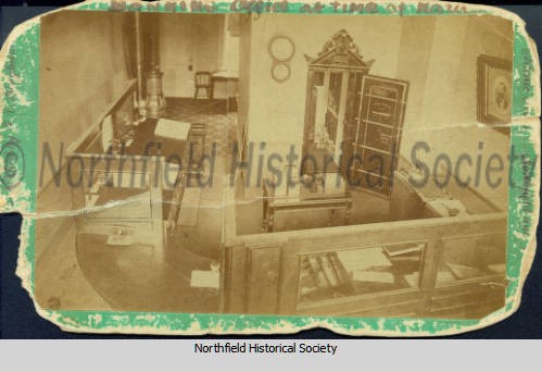 Interior of First National Bank of Northfield, 1876