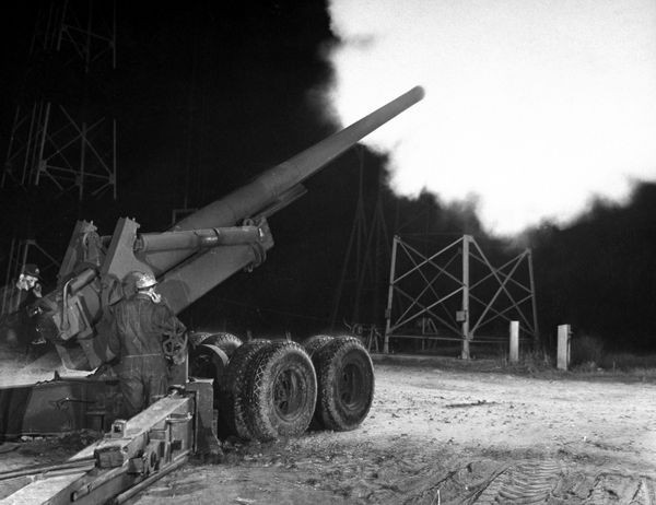 Test Fire of Portable Artillery at Aberdeen, 1942 