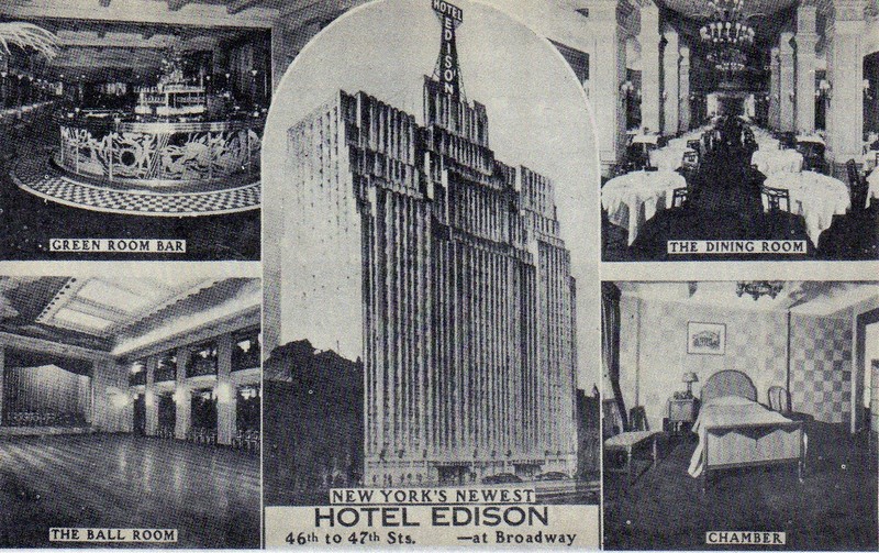 Vintage Postcard of the Hotel Edison