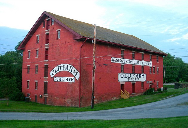 Built in 1859, the distillery could produce 860 gallons of Old Overholt rye whiskey each day in the nineteenth century. Photo by West Overton Village.