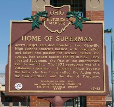 The marker is located at the corner of St. Clair Avenue and 105th street.