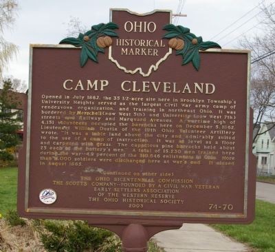 The marker is just up the block from 7th Street, the western boundary of the camp.