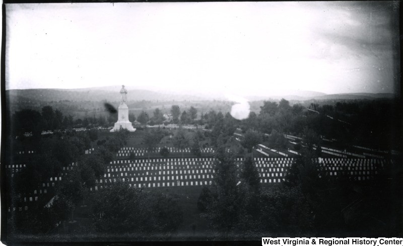 View of Antietam Cemetery and Private Soldier Monument taken 8/5/1884