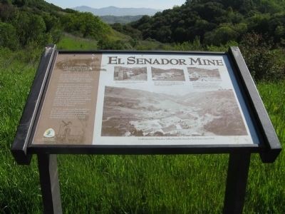 One of the markers at the El Senador Mine