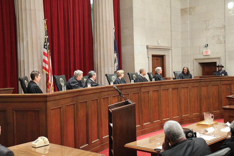 Cleo Powell in court, courtesy of the Supreme Court of Virginia. 