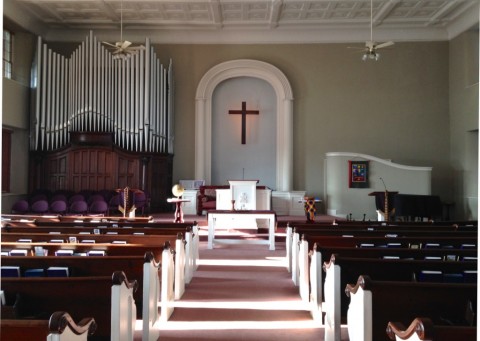 Inside of the Shepherdstown Presbyterian Church 
