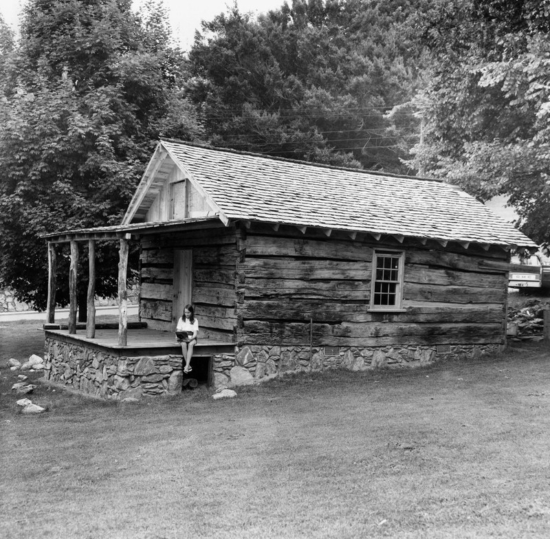 The Heritage Cabin shortly after reconstruction of the structure was completed.