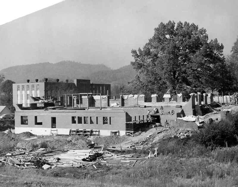 Construction of the Brenda G. Nash Education Hall (Formerly the Memorial Library)