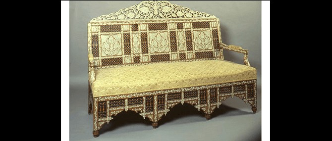 Sofa, Damascus, Syria, 19th century, mid-19th century. 