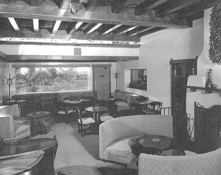Lobby of Hotel Hilton circa 1940s-1950s