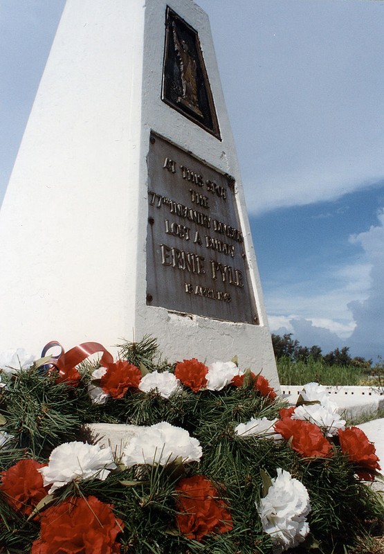 The Ernie Pyle Memorial in Iejima, Japan  