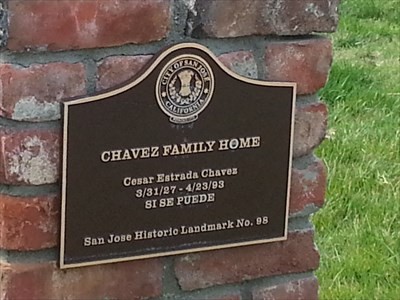 A plaque noting the home's significance