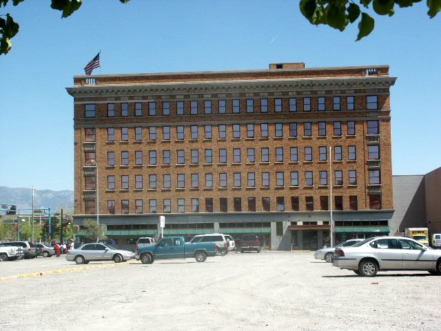 Back of the building as seen from 2nd Street. 