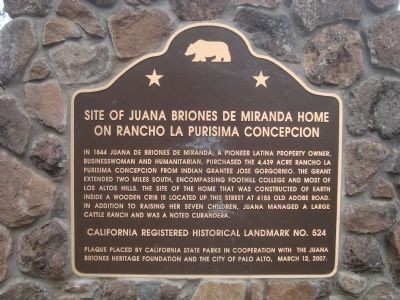 The marker is at the southern end of the Old Adobe Road. 