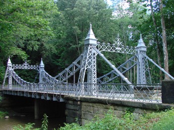 The Mill Creek Park Suspension Bridge