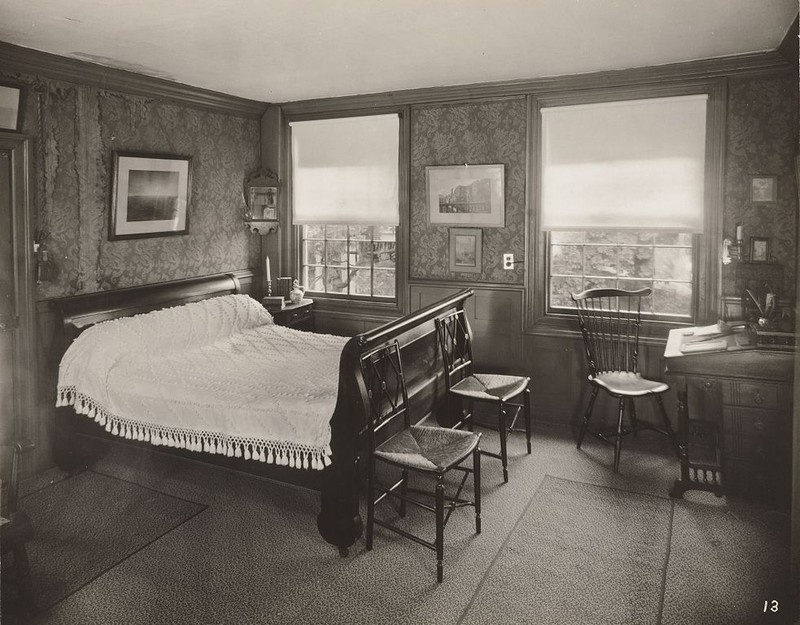 A photo of Jewett's bedroom possibly taked by her nephew, Theodore Jewett Eastman, prior to his death in 1931.
