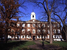 The Old Queens building is the oldest structure on campus and houses administrative offices.