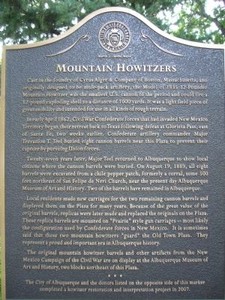 Historic sign for the mountain howitzers 