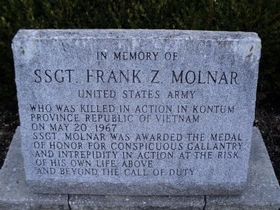 The SSgt. Frank Z. Molnar monument