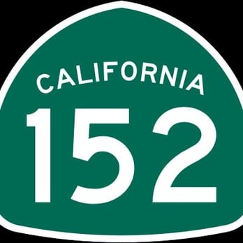 The roadside signs that mark California State Highway 152.  