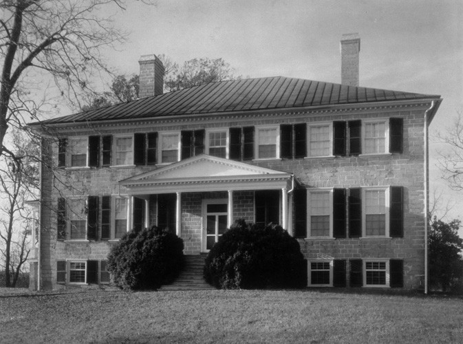Prestwould Plantation, the home of Sir Peyton Skipwith and Lady Skipwith, was constructed during the 1790s. Photograph in 1939 World's Fair Commission Photograph Collection, Visual Studies Collection, Library of Virginia.