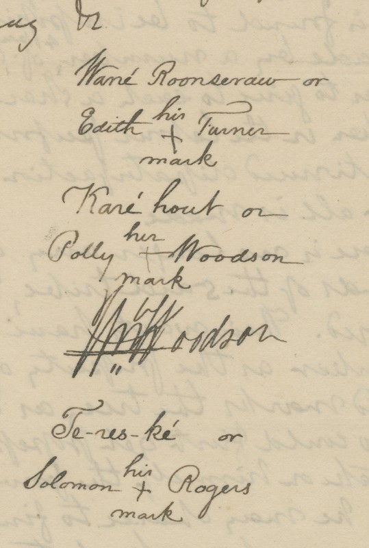 Turner's signature mark on petition of the Nottoway Indians to the Virginia General Assembly, in Legislative Petitions, Southampton County (received 11 December 1821), Accession 36121, Library of Virginia.