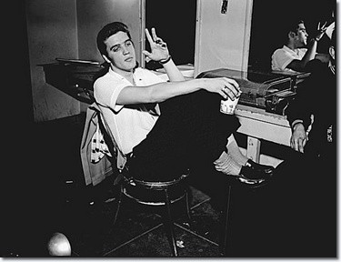Elvis backstage at the Center in 1956.