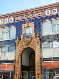A shot of the building's entranceway.