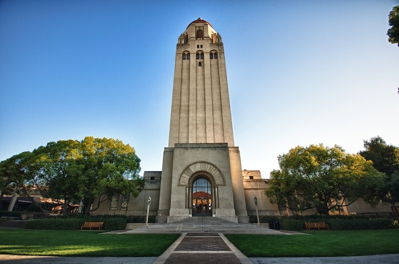 At 285 feet tall, the Hoover Tower is the tallest building on the campus of Stanford University. 