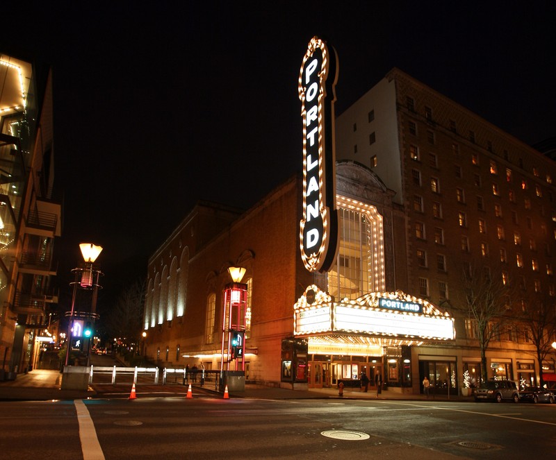 Constructed as a movie palace in 1928, this historic structure is now home to the Arlene Schnitzer Concert Hall. 