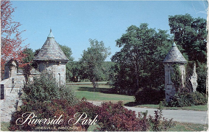 Postcard of Riverside Park.